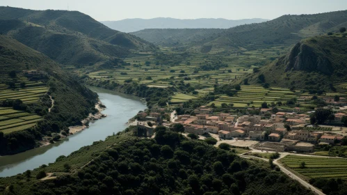 Enchanting Valley and Hills Amidst a Mediterranean Landscape