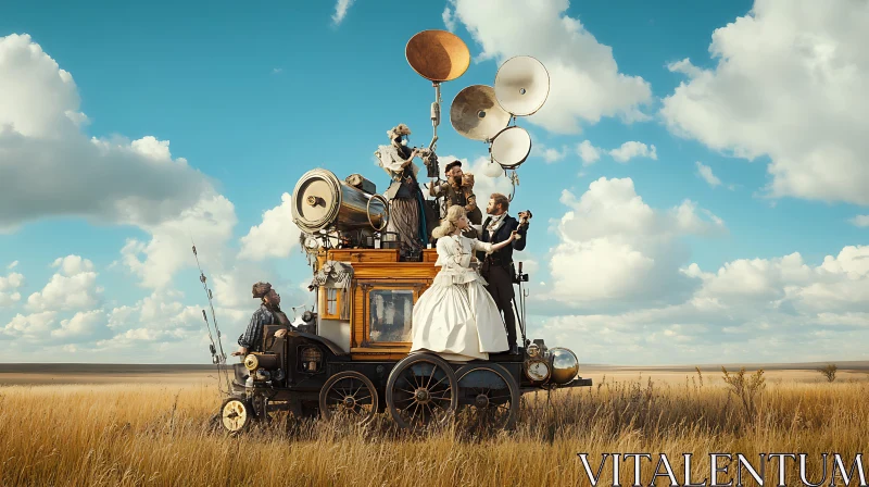 Whimsical Steampunk Adventure AI Image