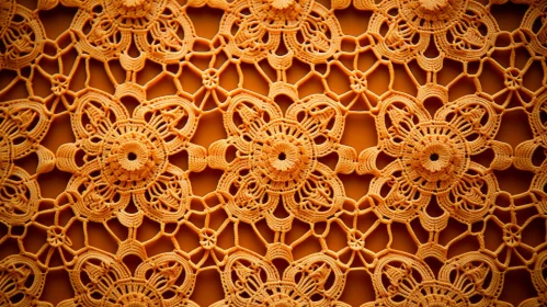 Intricate Orange Crochet Pattern with Terracotta Accents