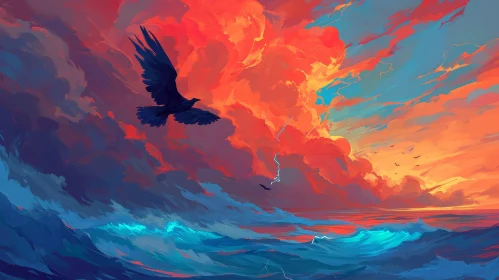 Powerful and Realistic Stormy Sea Digital Painting