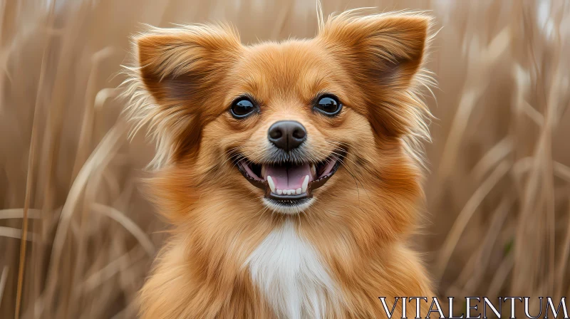 AI ART Smiling Dog Amidst Nature