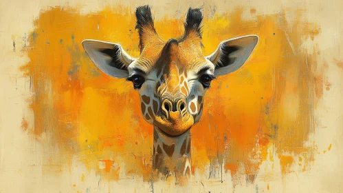 Giraffe in Abstract Art