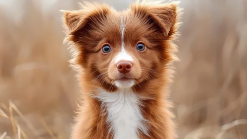 Charming Fluffy Puppy Portrait