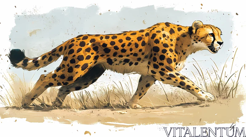 AI ART Elegance of a Cheetah in Art