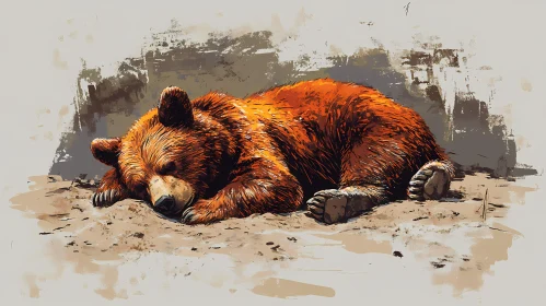 Tranquil Bear in Nature