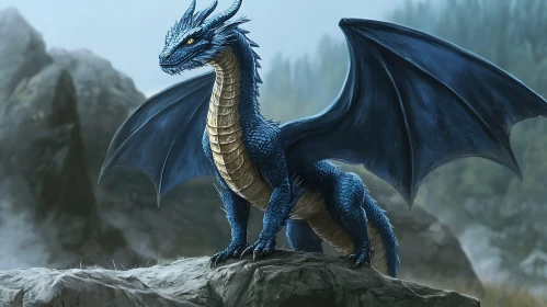 Dragon on Rock Formation