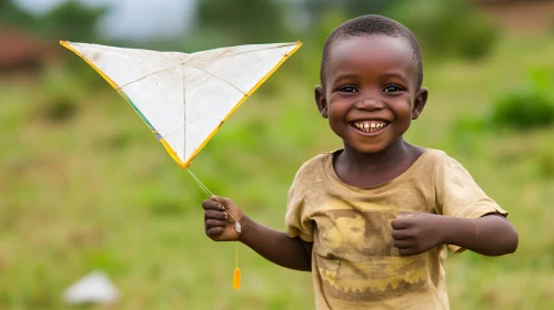 Child's Happiness: Kite Flying