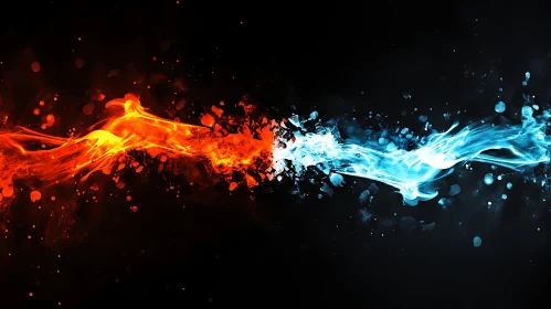 Abstract Collision of Fire and Water