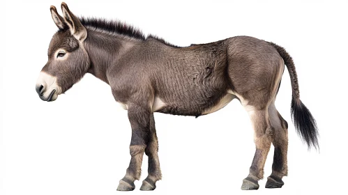 Realistic Donkey Side View