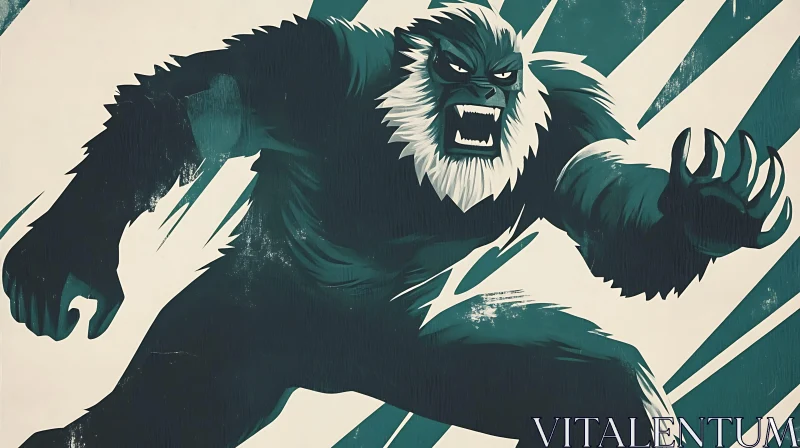 AI ART Stylized Yeti Artwork