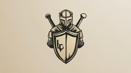 Stylized Knight in Armor Graphic