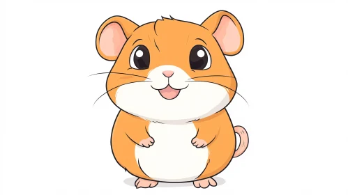 Charming Hamster Cartoon Art