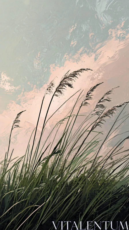 AI ART Soft Hues of Grass and Sky