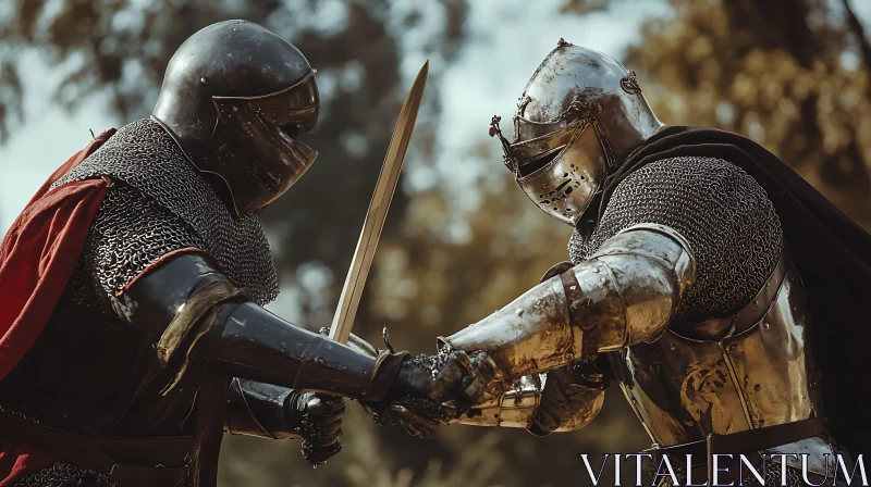 AI ART Medieval Knights Sword Fight