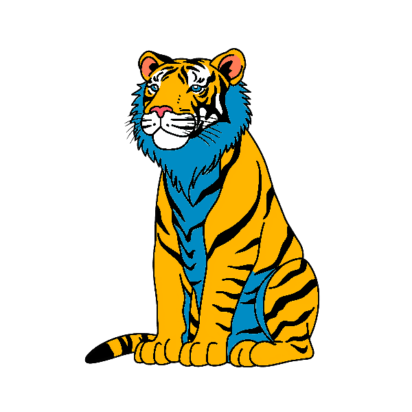 Vibrant Tiger Art for Apparel POD Design