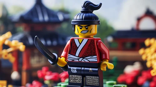 Samurai Lego Minifigure with Katana