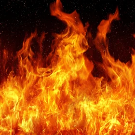 Mesmerizing Fire Display with Flames and Embers