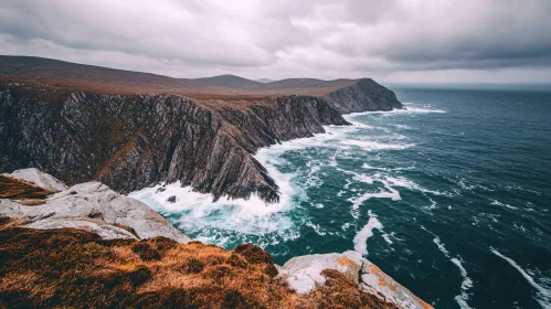 Majestic Coastal Cliffs By The Ocean