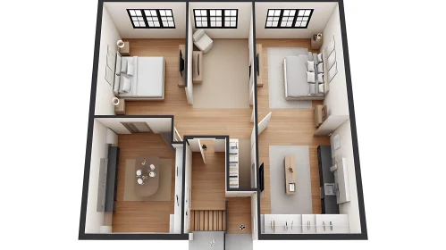 Minimalist House Plan with Neutral Decor