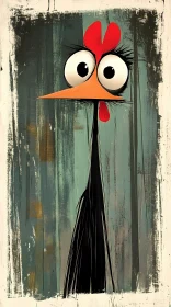 Abstract Rooster Illustration