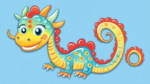 Colorful Dragon Character Design