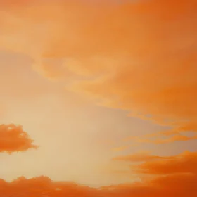 Warm Orange Clouds at Sunset