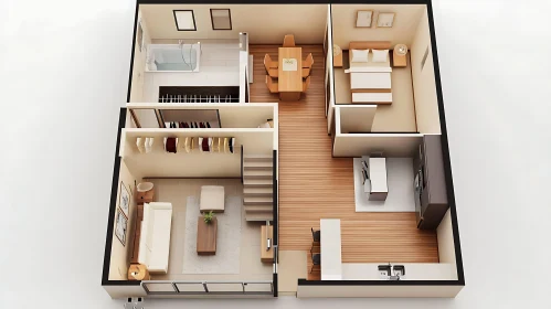 Architectural House Plan: Top-Down View
