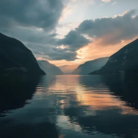 Mountain Lake at Dusk