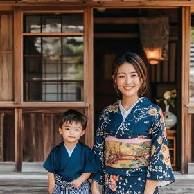 Family Portrait in Kimono