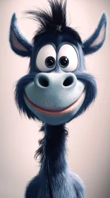 Animated Donkey with Big Eyes