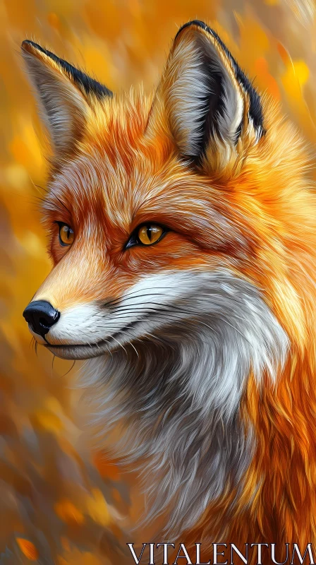 Autumn Fox Portrait AI Image