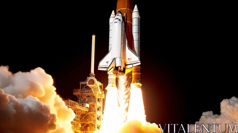 NASA Space Shuttle Launch Wallpaper | Digitally Enhanced | High Detail AI Image