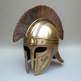 Antique Bronze Helmet with Crest