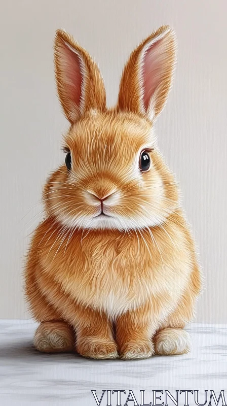 Adorable Rabbit Portrait AI Image