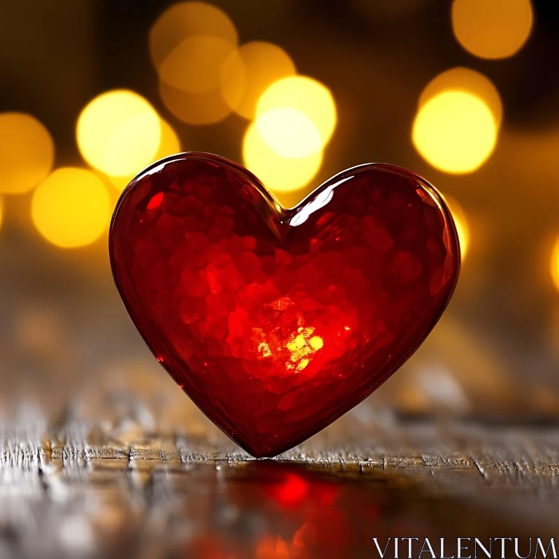 Translucent Heart with Bokeh Background AI Image