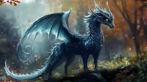 Fantasy Dragon in the Woods