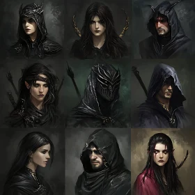 Collage of Dark Fantasy Characters