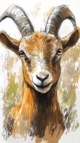 Artistic Representation of Goat