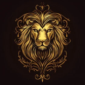 Ornate Lion Illustration