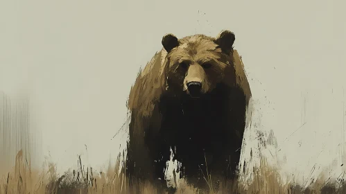 Bear in an Abstract Landscape