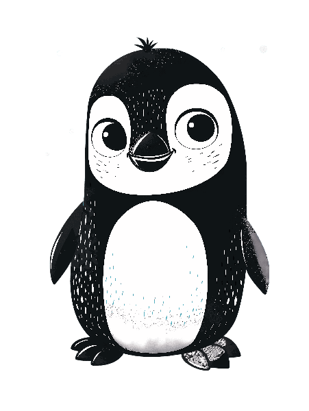 Adorable Penguin Print POD Design