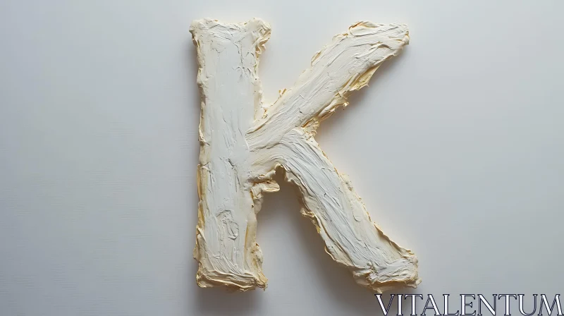 Artistic Letter K with Textured Paint AI Image