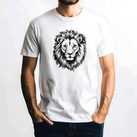 Graphic Tee with Lion