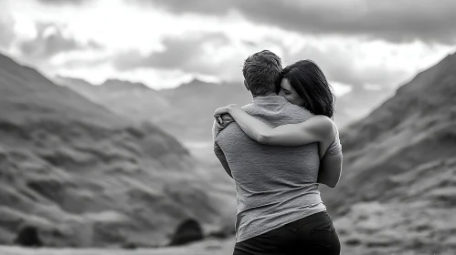 Couple's Embrace Mountain View