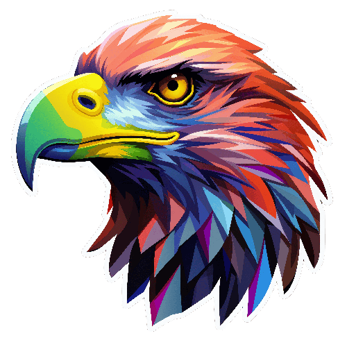 POD Design Bald Eagle Pop Art Design - Colorful and Expressive