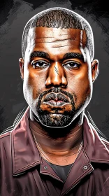 Kanye West Digital Art Portrait