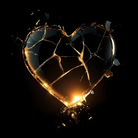 Fragile Heart: Glass Shards and Inner Light