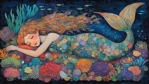 Underwater Dream: Mermaid's Coral Bed