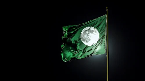 Lunar Flag in Emerald Hues