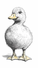Adorable Baby Duck Art